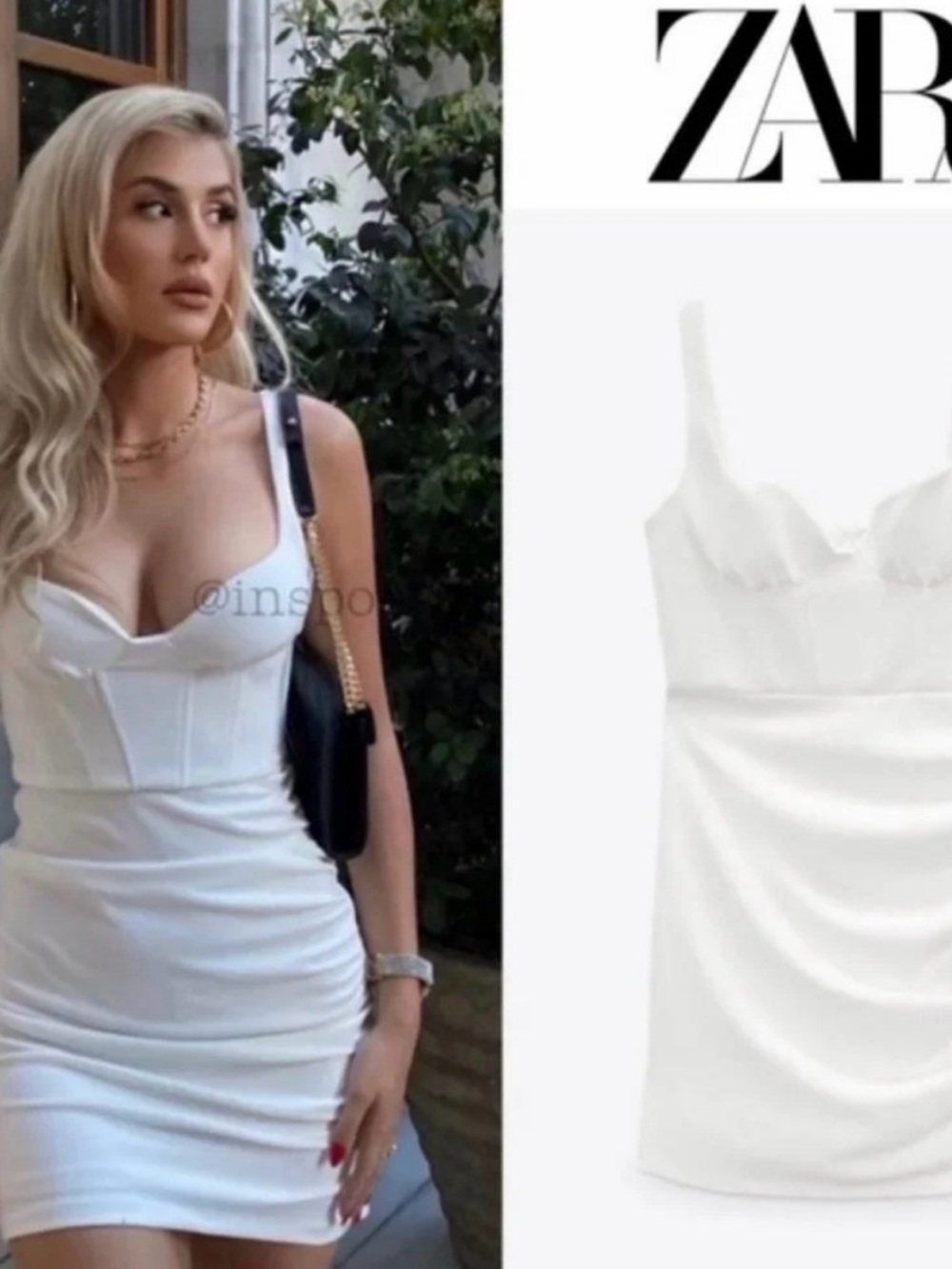 Zara White Corset Dress